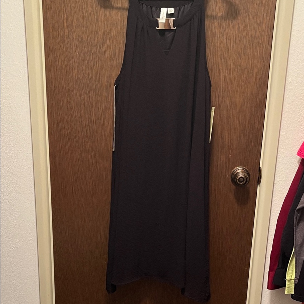 Tacera Black Sleeveless Dress